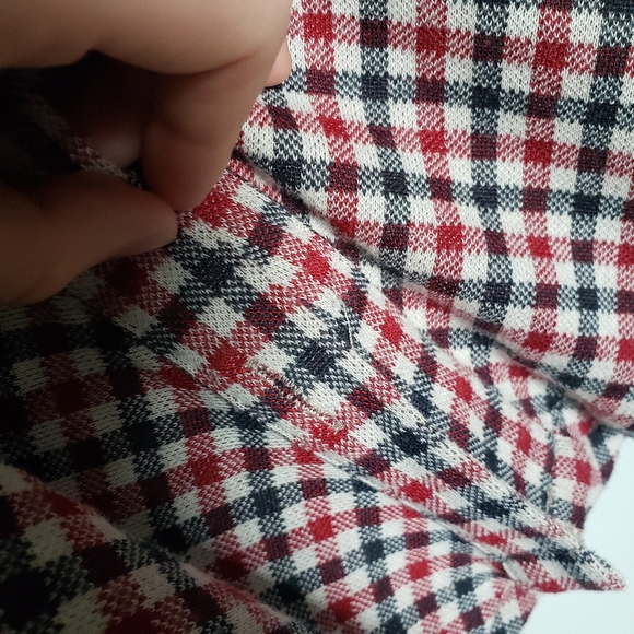 Zara Girls Gingham Print Red & Black Button Up  Collar Dress Size 13-14 - Picture 6 of 12